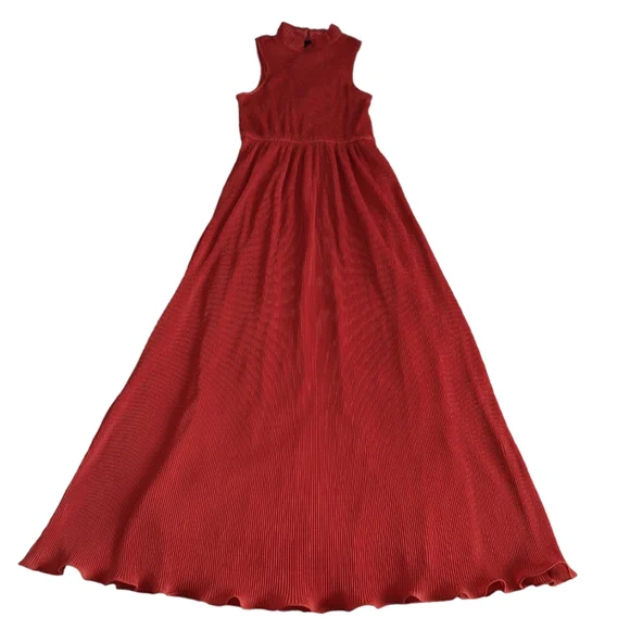 NWOT Sunday In Brooklyn XXS Ridged Orange Sleeveless Dress - Picture 1 of 17